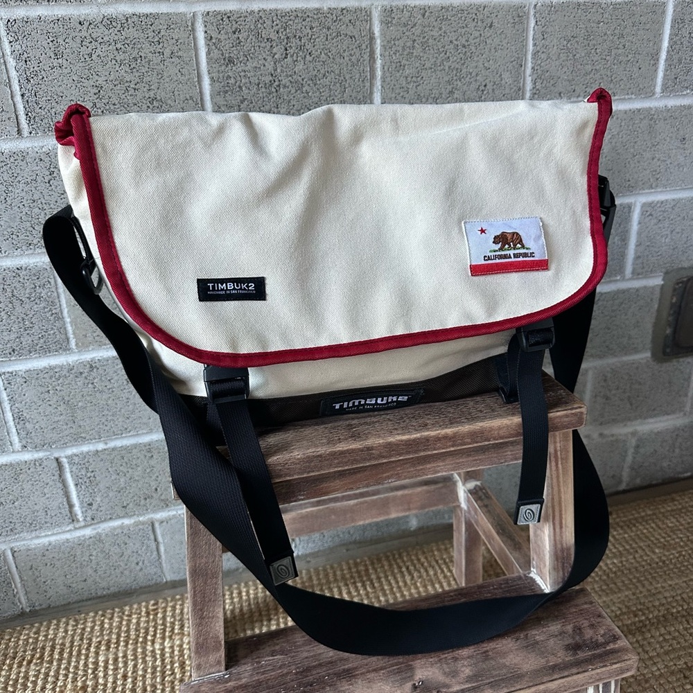 Timbuk2 Black and Cream Messenger Bag